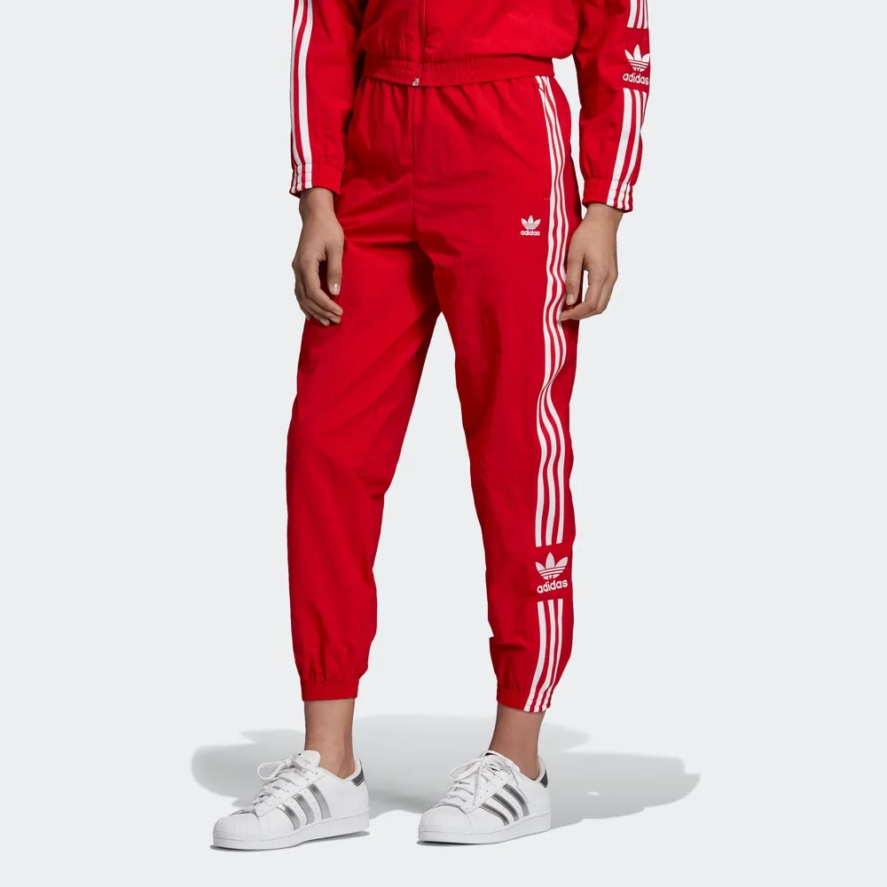 Вязаные спортивные штаны женские светло-алые Adidas Originals, Light Scarlet — фото 4
