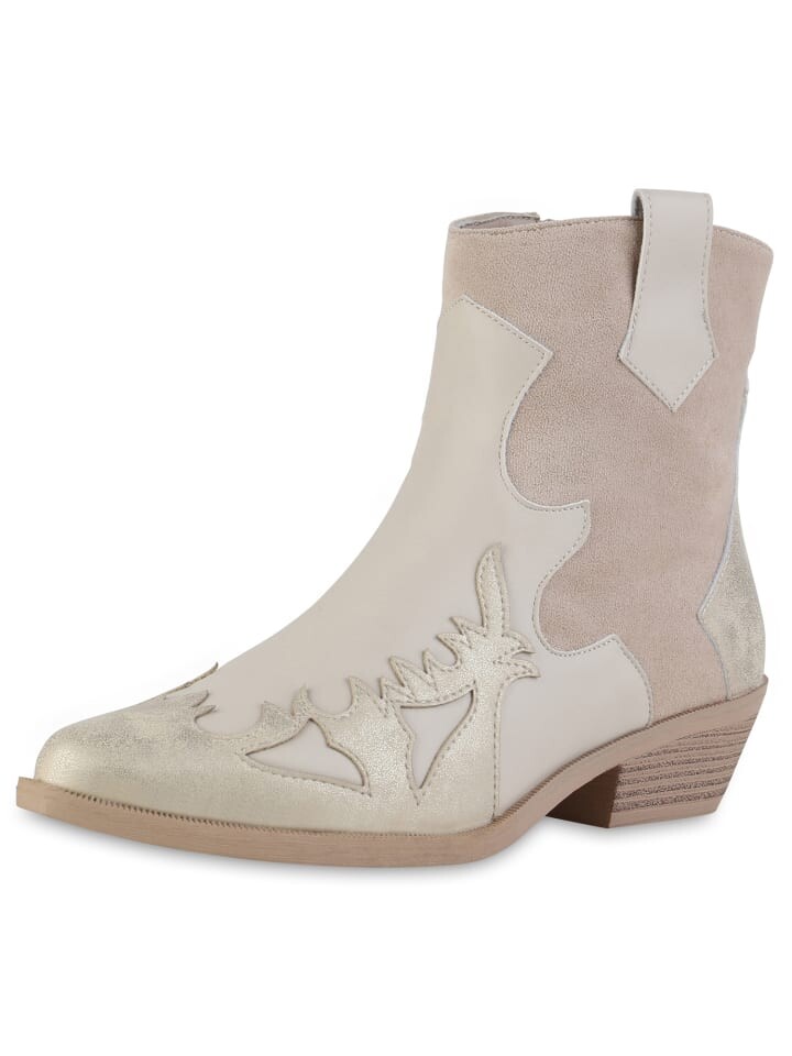 

Ботильоны VAN HILL Cowboy Boots Marilyn, цвет beige gold