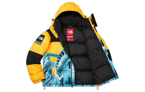 Куртка x the north face statue of liberty mountain jacket 'yellow' Supreme, желтый — фото 3