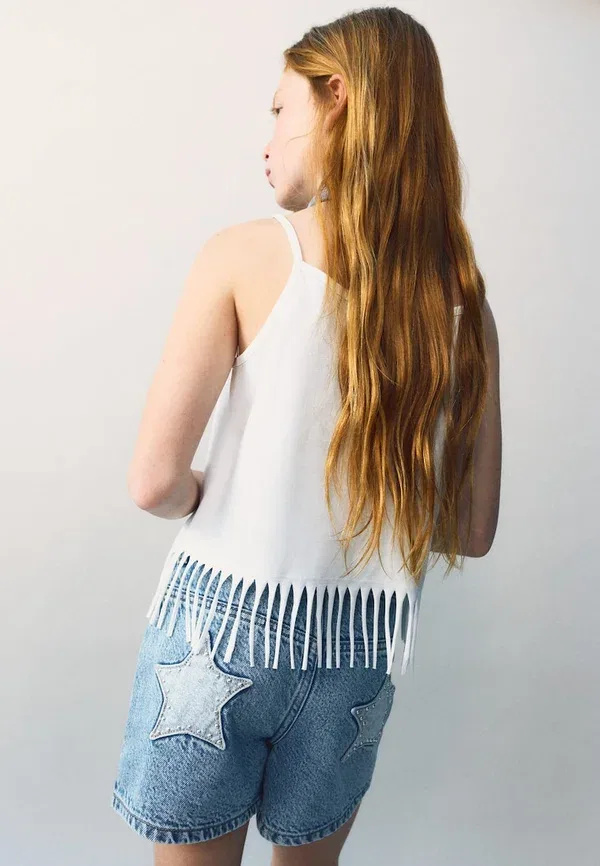 Детские джинсовые шорты Mango Kids, синий