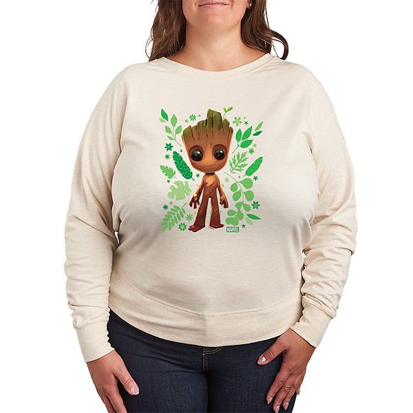 

Футболка с длинным рукавом Guardians of the Galaxy Baby Groot, plus size Marvel, Beige