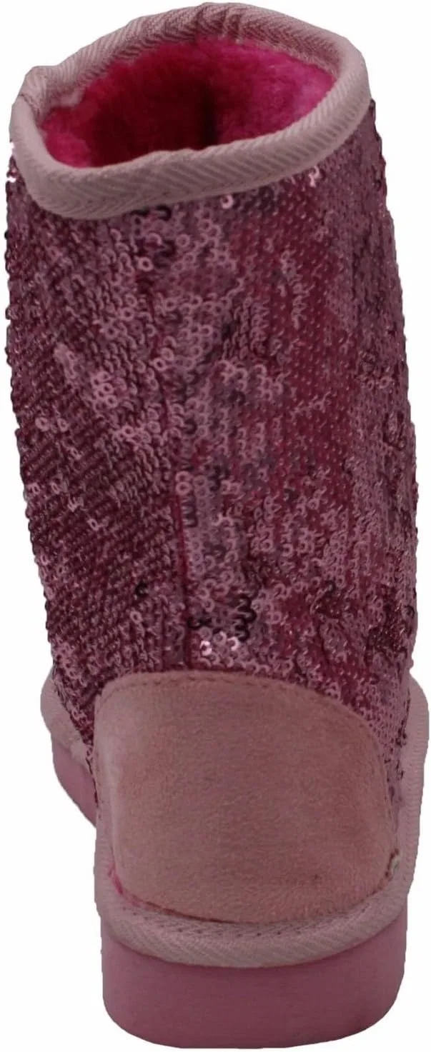 Детские ботинки для девочек с блестками Classic Sparkles Double Shade Sequins Midnight Sequin Dona Michi, Light Pink — фото 3