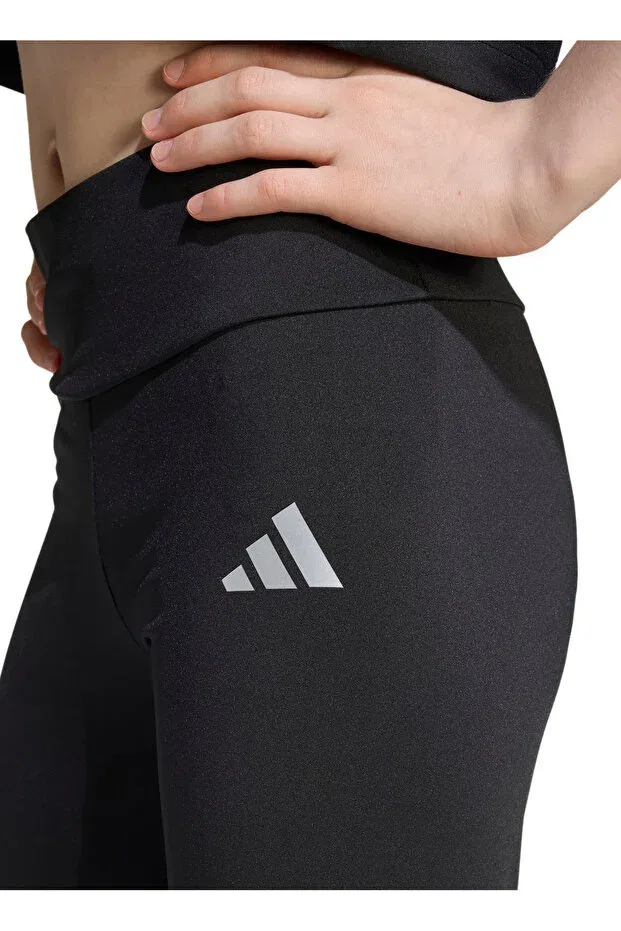Детские спортивные леггинсы для девочек однотонные Adidas, Black — фото 3