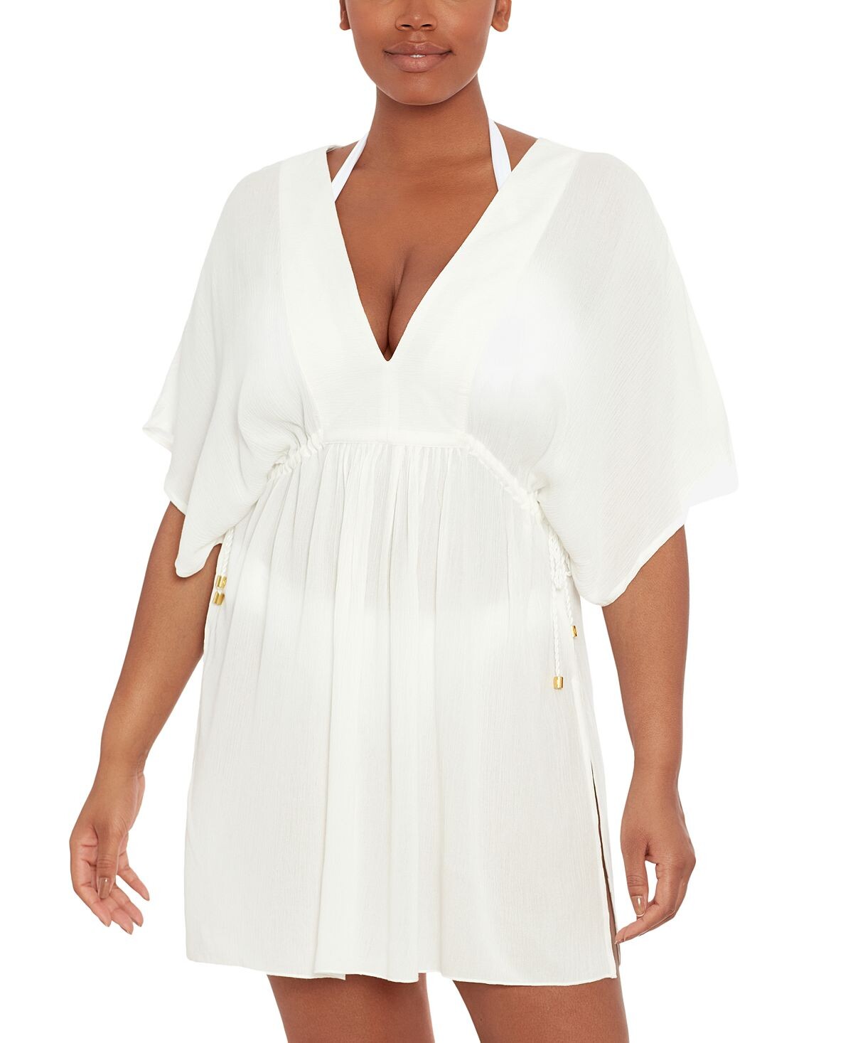 

Туника lauren by ralph lauren из морщинистого вискозы Lauren Ralph Lauren, белый