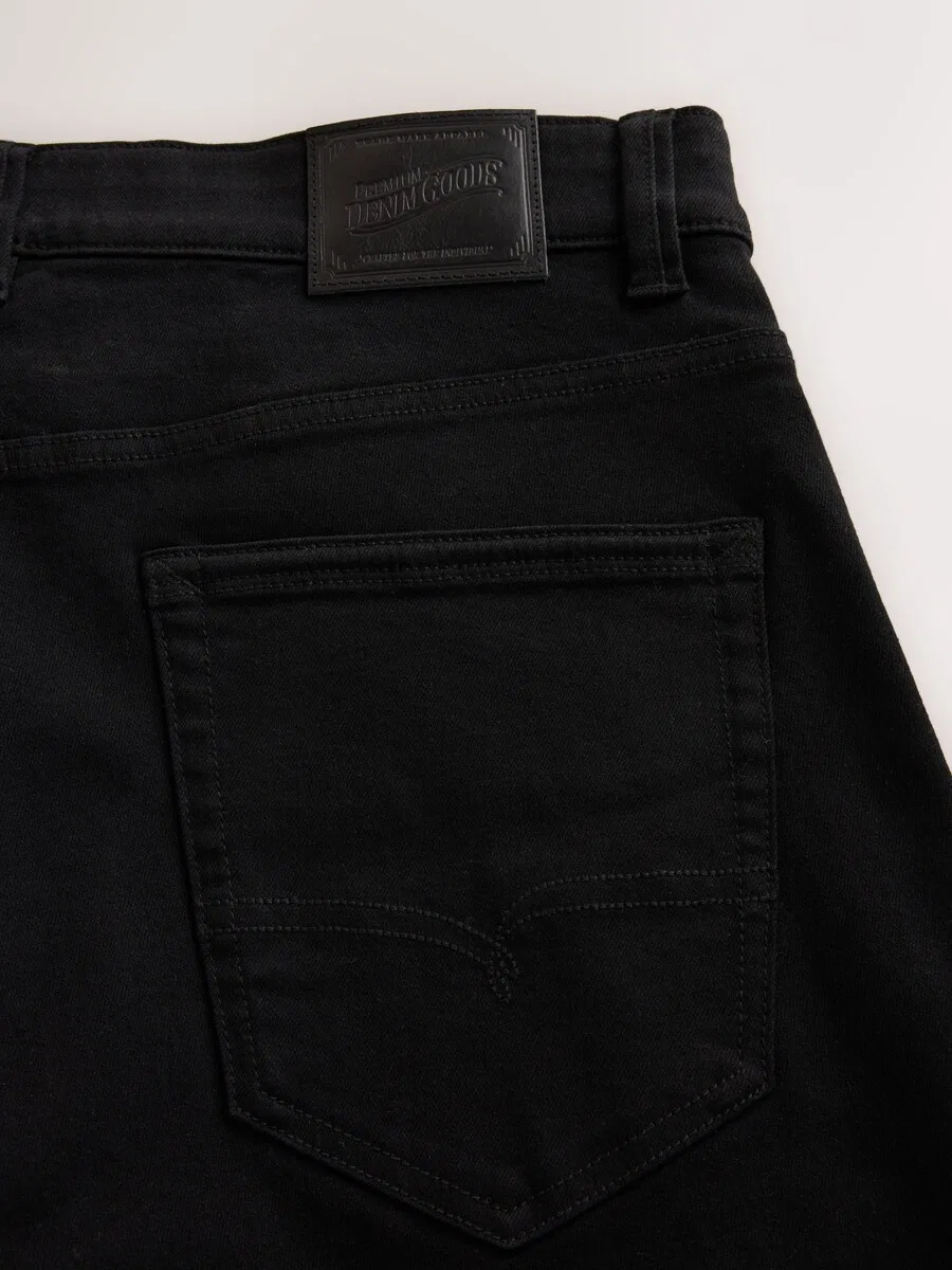 Джинсы Next Regular Jeans 'Motionflex' из черного денима — фото 4