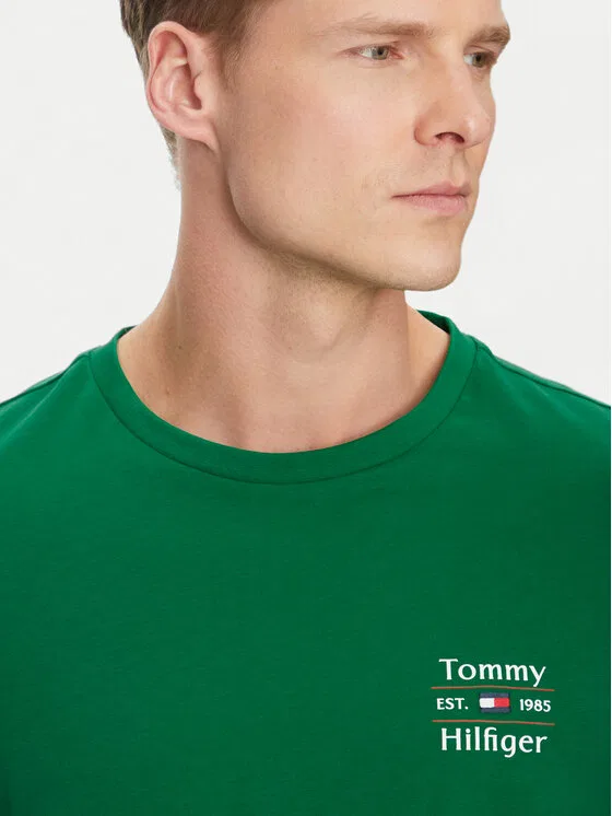 Футболка regular fit Stack Tommy Hilfiger, зеленый — фото 4