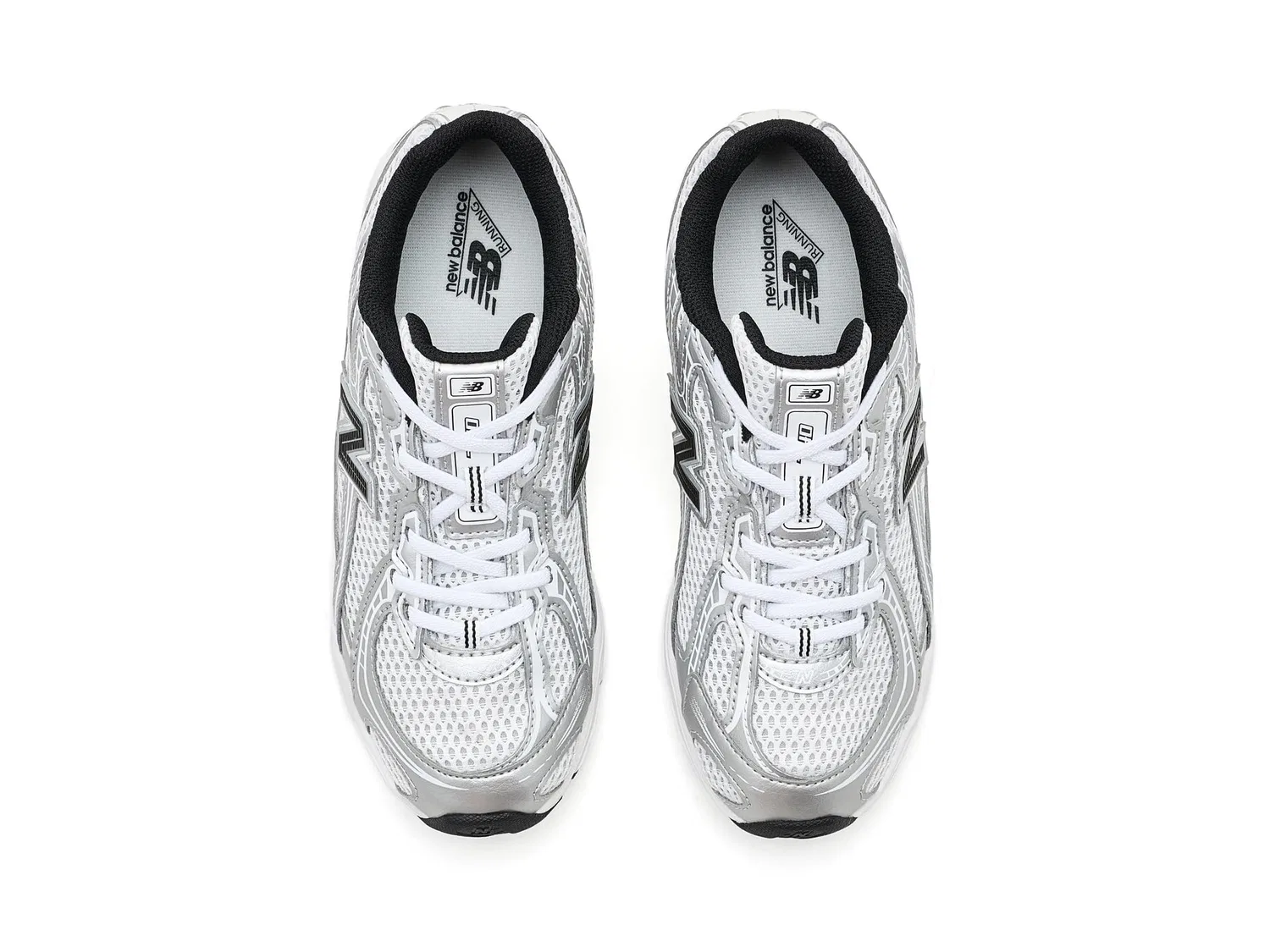 Кроссовки 740 Bungee Lace (для маленьких детей) New Balance Kids, Silver Metallic/Black — фото 3