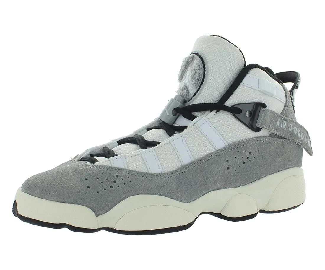 Детские кроссовки для мальчиков Nike Jordan 6 Rings, Grey White Black Candle