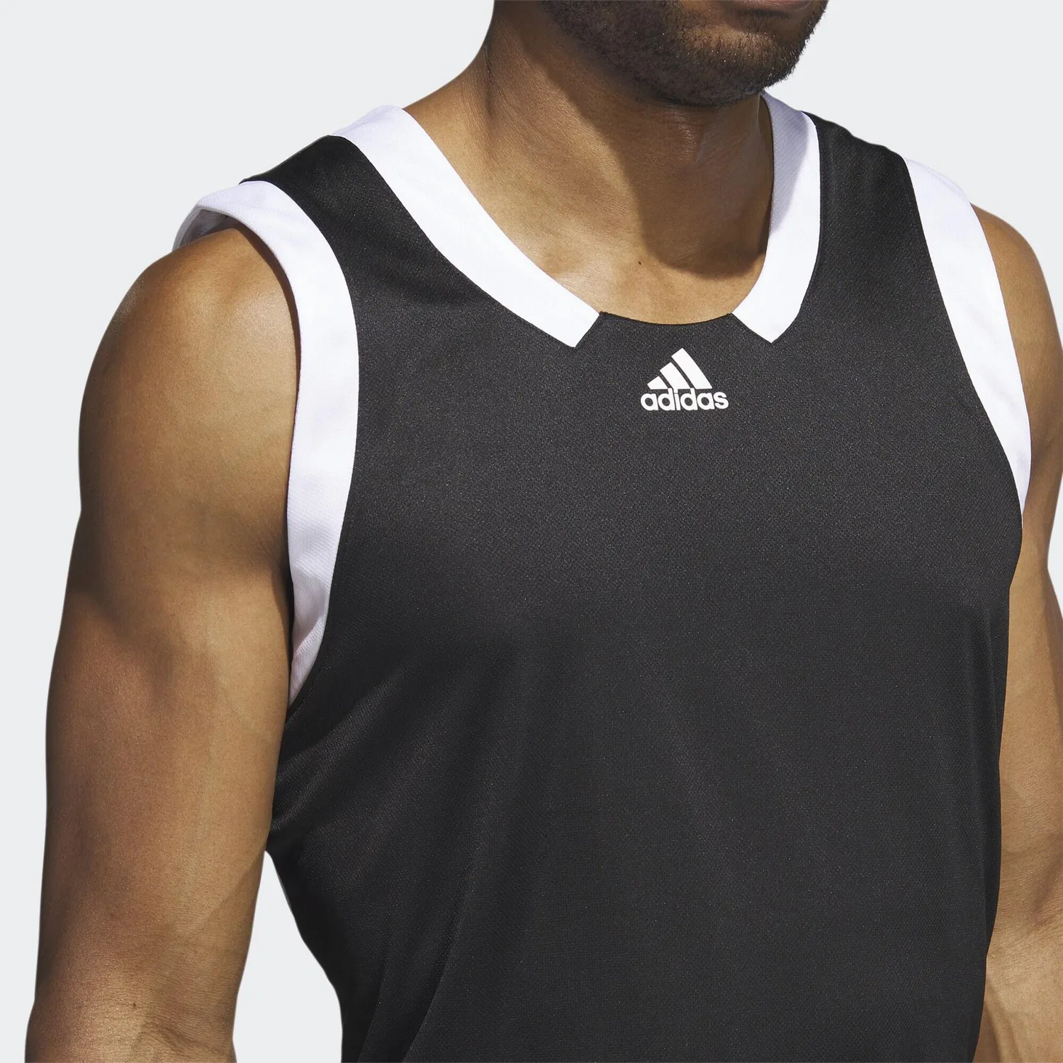 Мужская футболка с круглым вырезом Icon Squad Adidas, Schwarz Weiß — фото 4