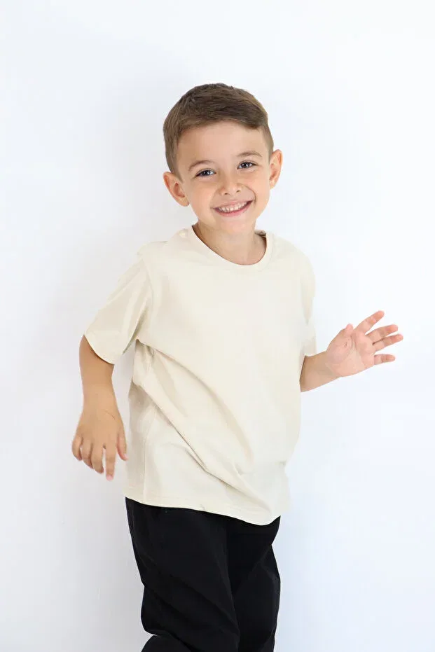 Детская футболка с принтом Miababy, Nude Color