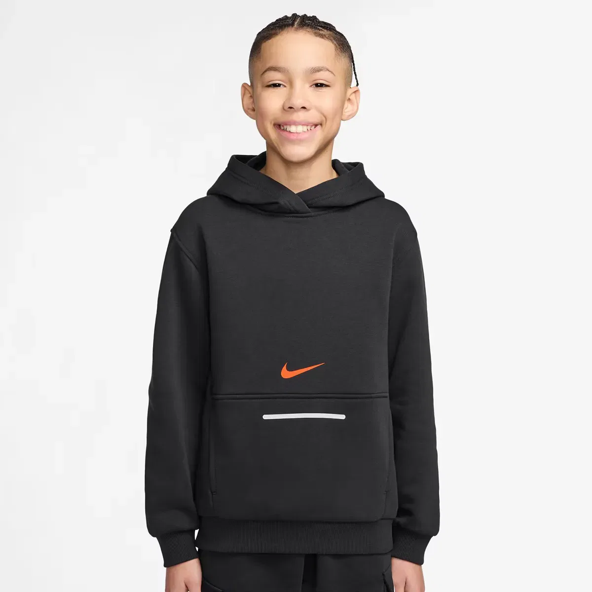 Детская худи с капюшоном из флиса Sportswear Club Fleece Nike, Negro