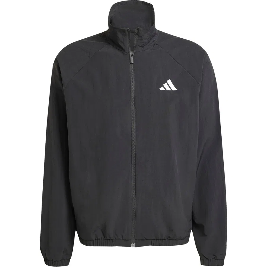 Ветровка мужская с логотипом Essentials Small Logo, adidas, Черный