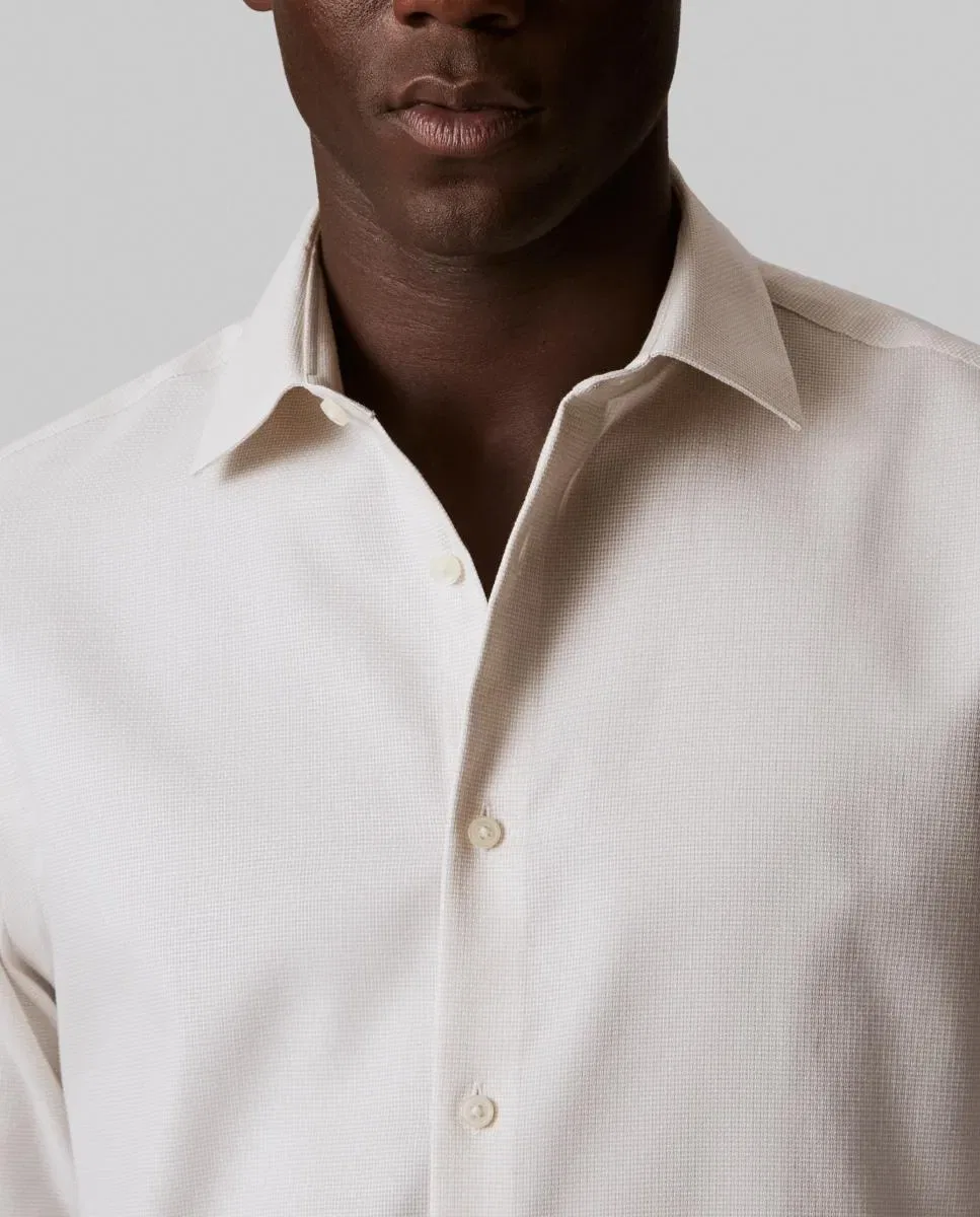Мужская рубашка из эластичного хлопка slim Beige Calvin Klein, Beige — фото 3