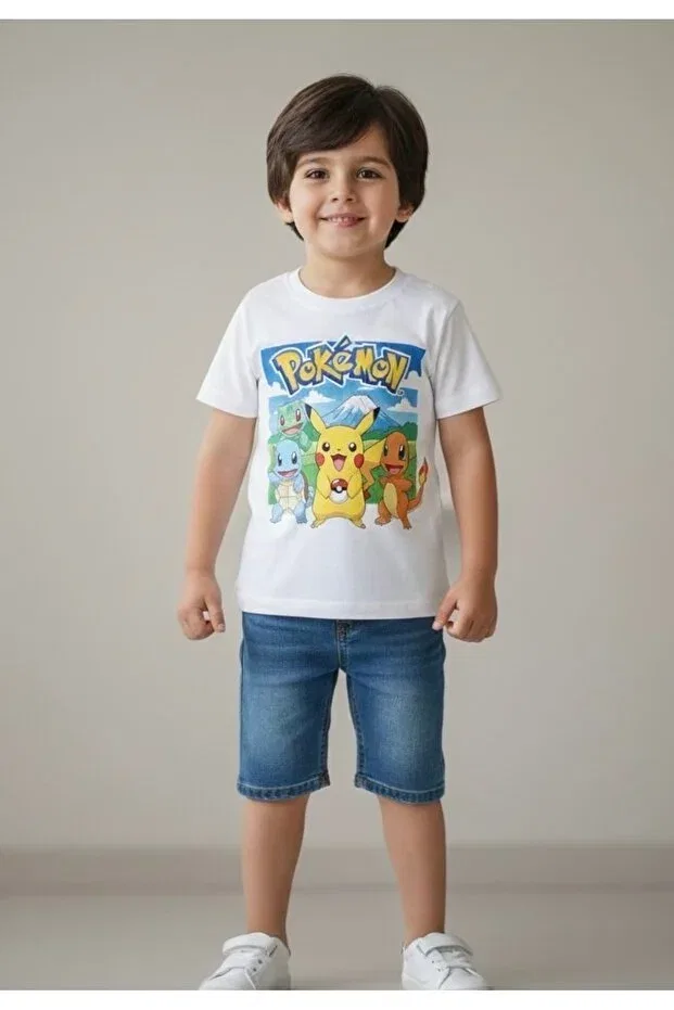 Детская футболка для девочек с принтом Pokemon Tiny And Co, White — фото 2