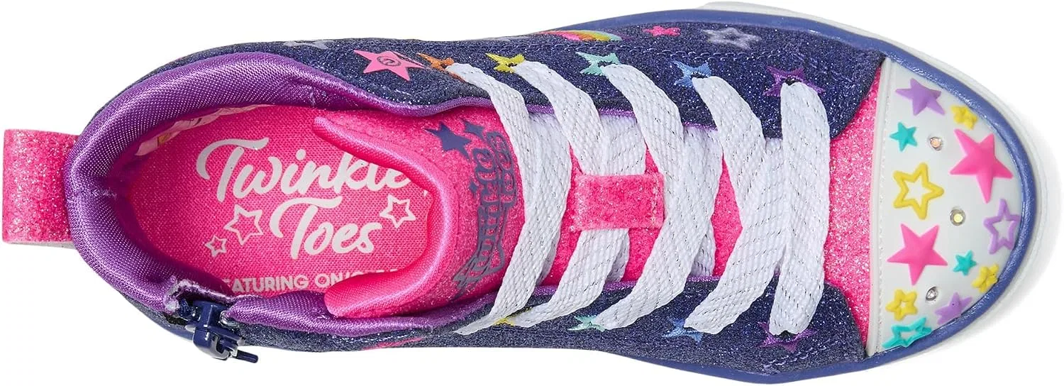 Детские кроссовки для девочек Twinkle Sparks Tutu Shine Skechers, Navy/Multi — фото 2