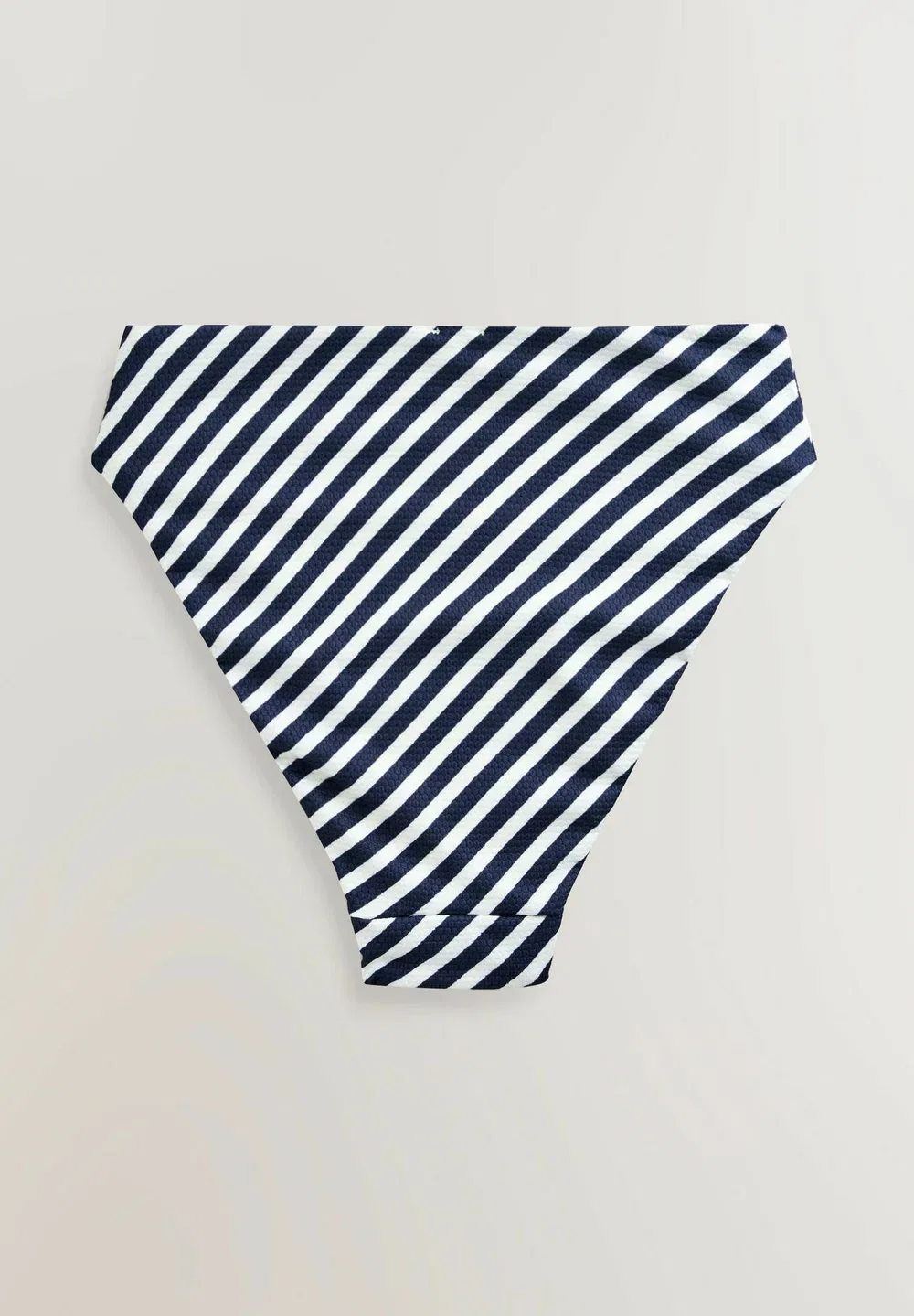 Плавки от бикини стандартного кроя с высокой талией Next, White Blue Pique Stripe — фото 2