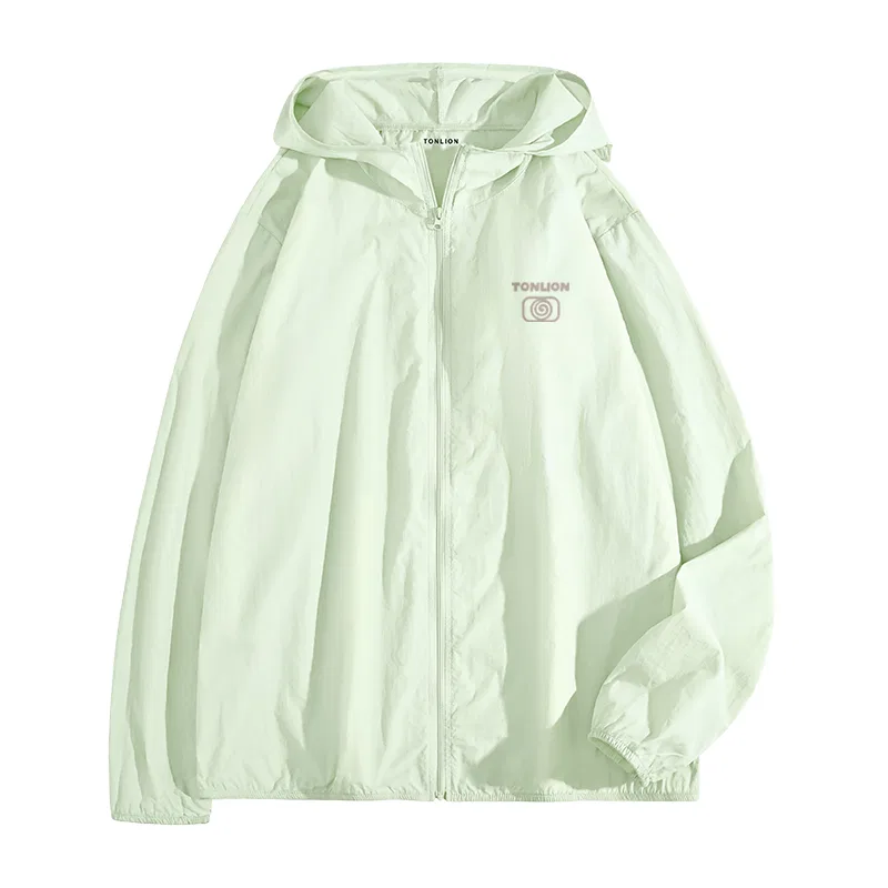 Детский солнцезащитный костюм с капюшоном Tonlion, Цвет: Shanxi Outdoor Sunscreen Bean Green (Tb Starry Sky Date Chest Logo)