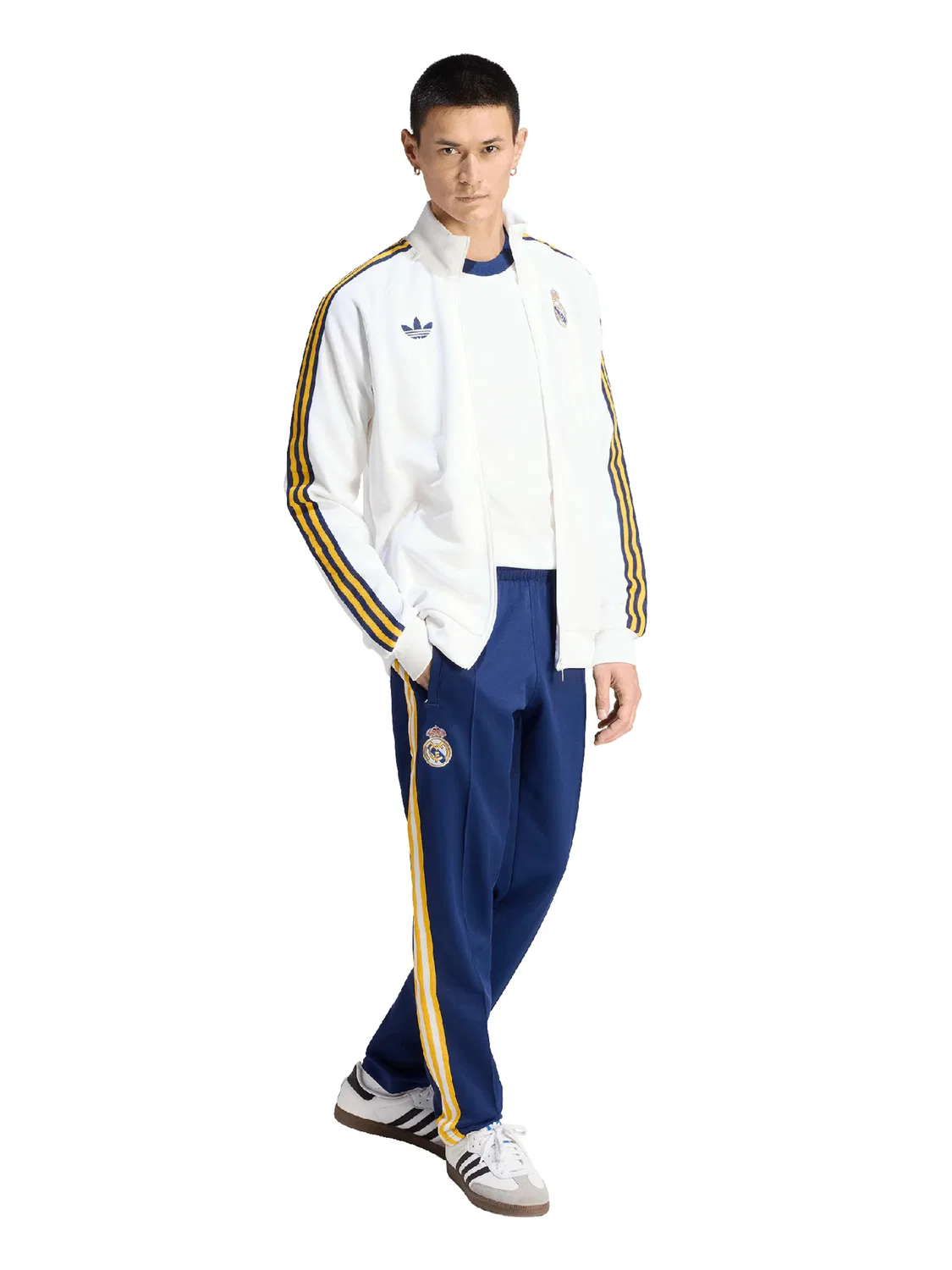 Тренировочная куртка Adidas Performance Real Madrid белого цвета — фото 4