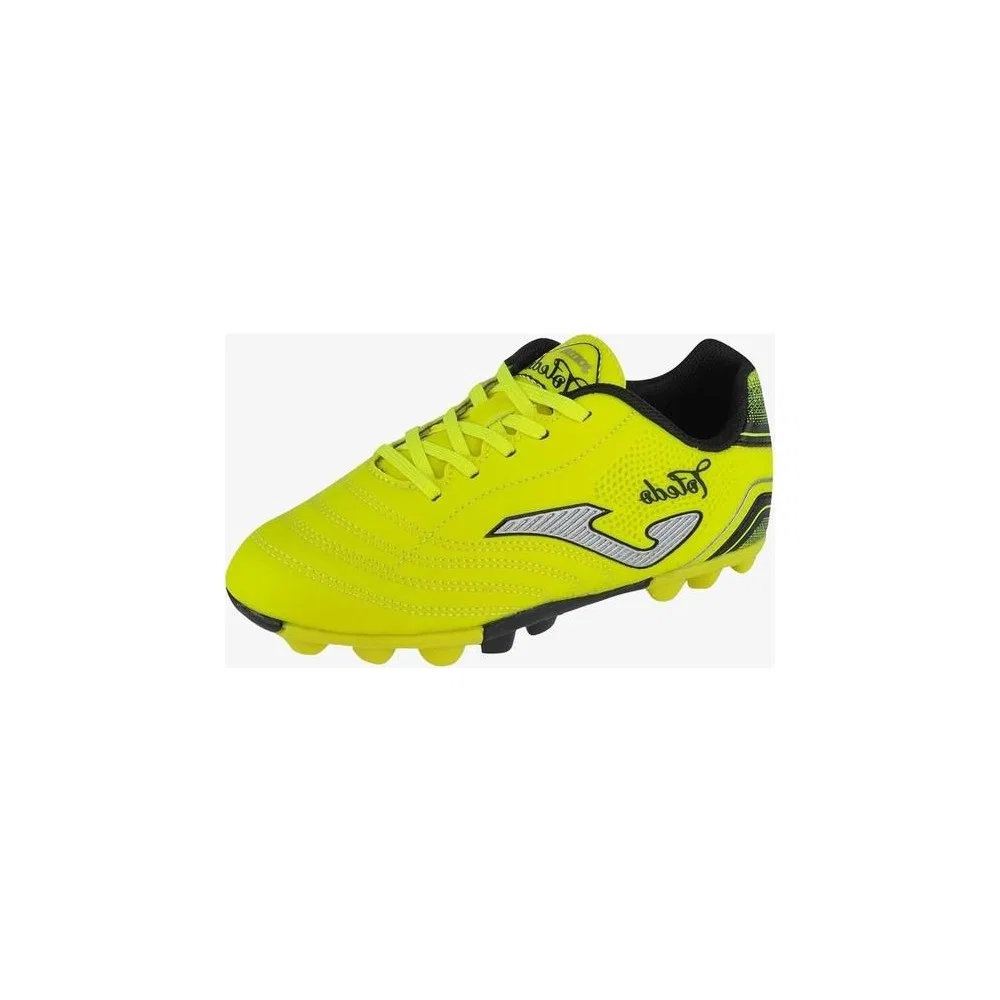 Детские футбольные бутсы для мальчиков с шипами Toledo Jr 2309 Lemon Fluor Black Hard Ground Joma — фото 2