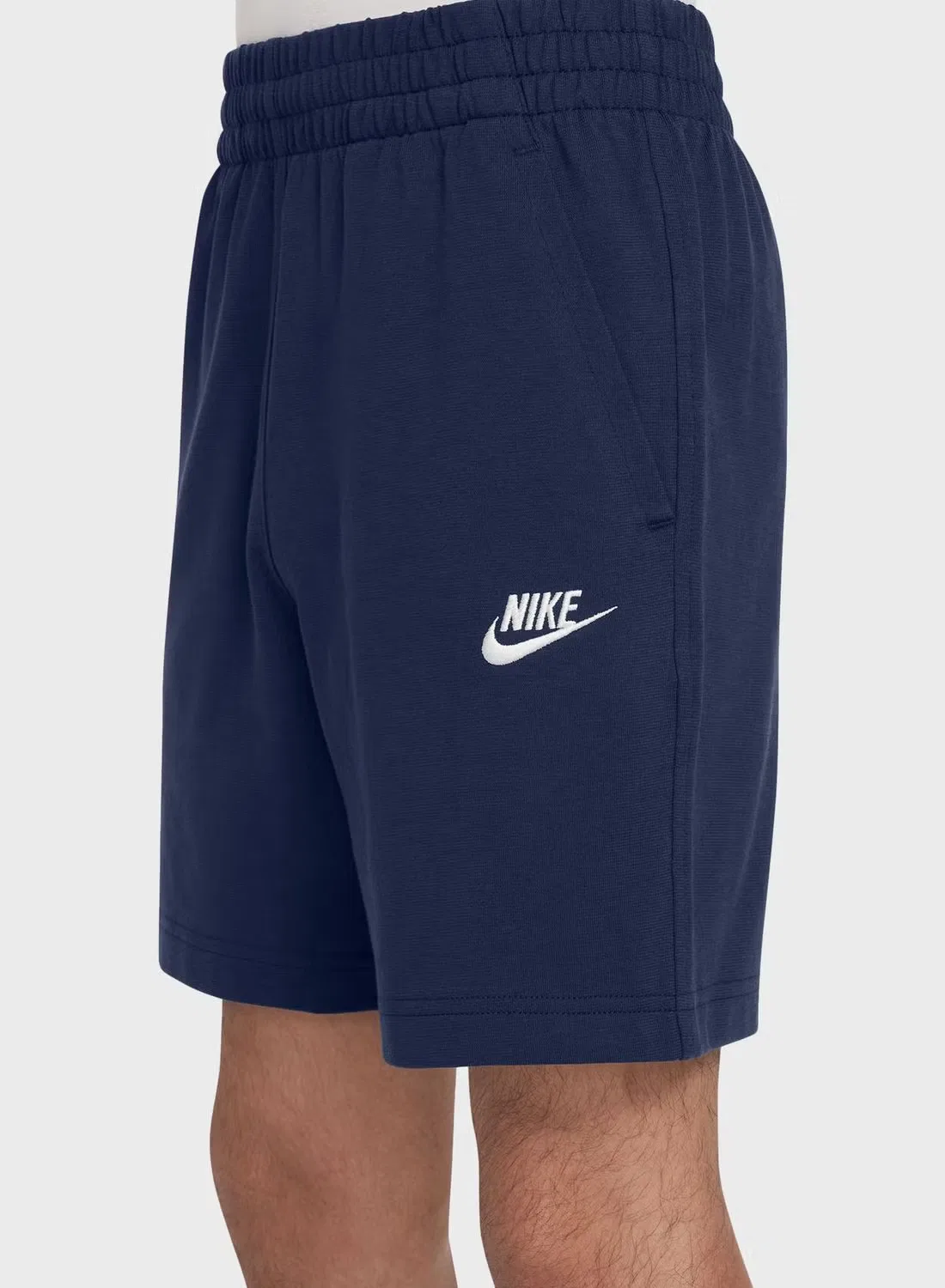 Шорты спортивные с логотипом Nike, темно-синий — фото 4