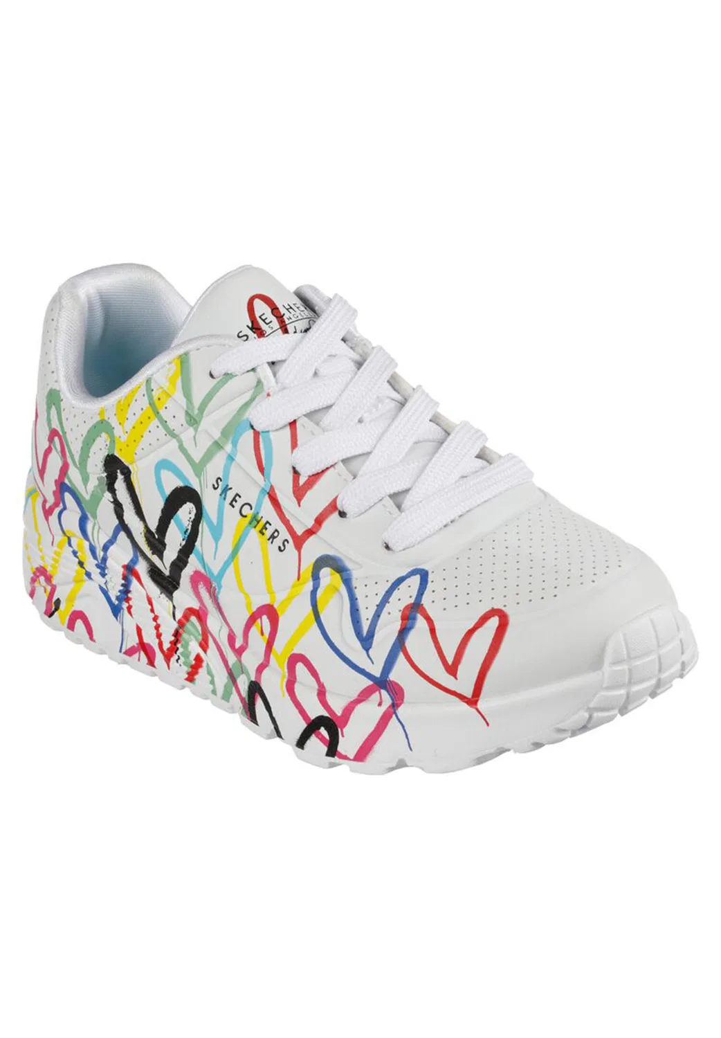 Детские кроссовки для девочек с принтом Skechers Street UNO Spread the Love JGoldcrown, Цвет Weiss