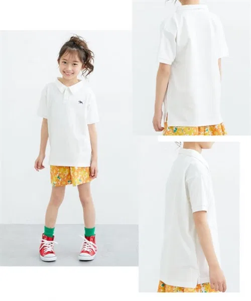 Детская полуприлегающая футболка-поло с коротким рукавом POLOCHAMPS QUNTSTYLE, Navy — фото 2