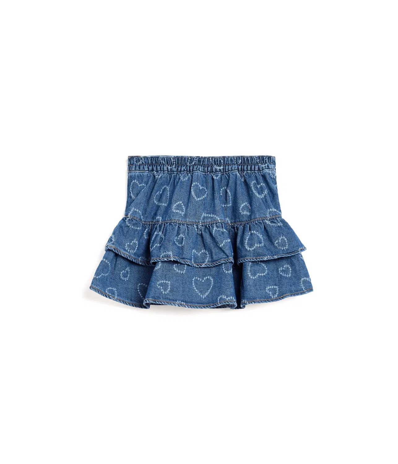 Шорты-юбка из джинсовой ткани с сердечками (для детей постарше) Abercrombie Kids, Heart Toss — фото 2