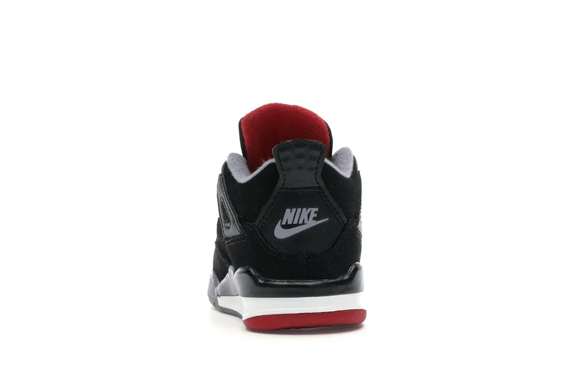 Детские кроссовки Lifestyle с принтом Jordan 4 Retro Bred 2019 TD Jordan, Black/Fire Red-Cement Grey-Summit White — фото 4