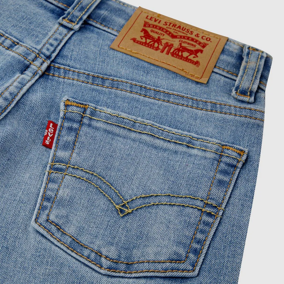 Прямые спортивные джинсы 514 для мальчиков 4-7 лет Levi's, Basil Sky - Medium Wash — фото 4