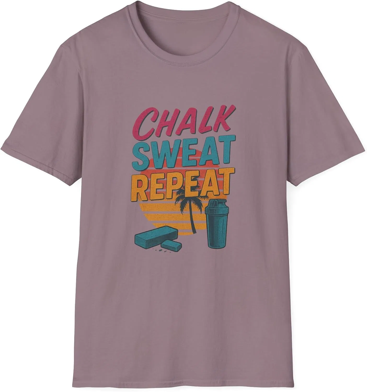 Унисекс футболка с принтом Chalk, Sweat and Repeat Gildan 64000, Paragon