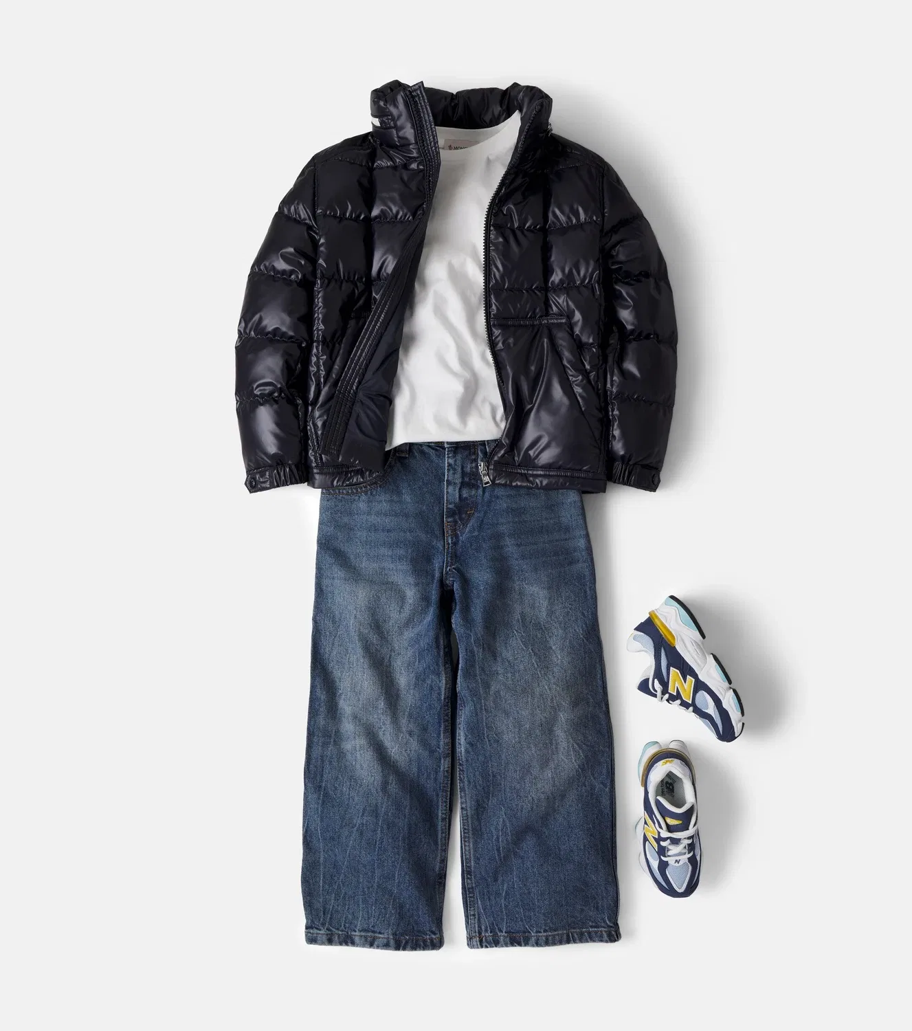 Легкая куртка стеганая пуховая Rocco Moncler Enfant, синий — фото 2