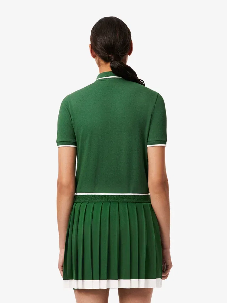 Футболка с коротким рукавом теннисная Heritage Tipping Polo LACOSTE, Green — фото 3