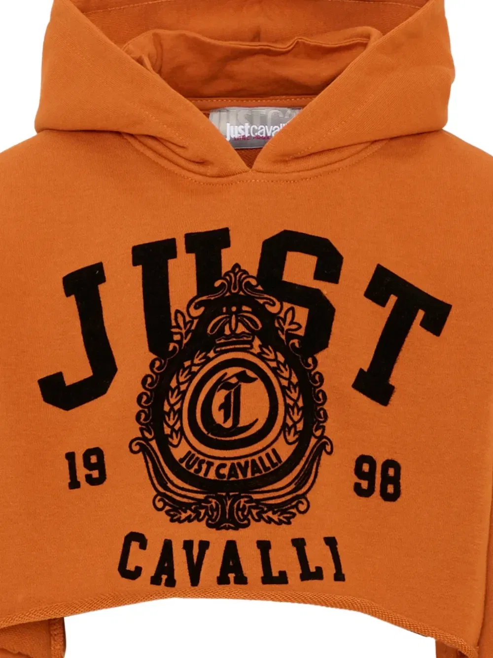 Укороченная толстовка с логотипом Just Cavalli Kids, оранжевый — фото 3
