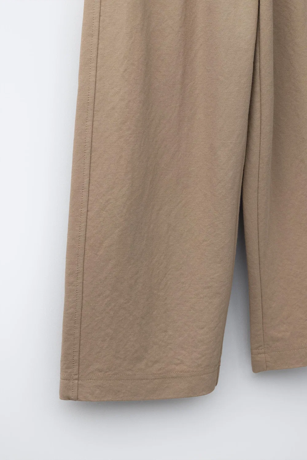 Свободные широкие брюки ZARA, Light Camel — фото 4