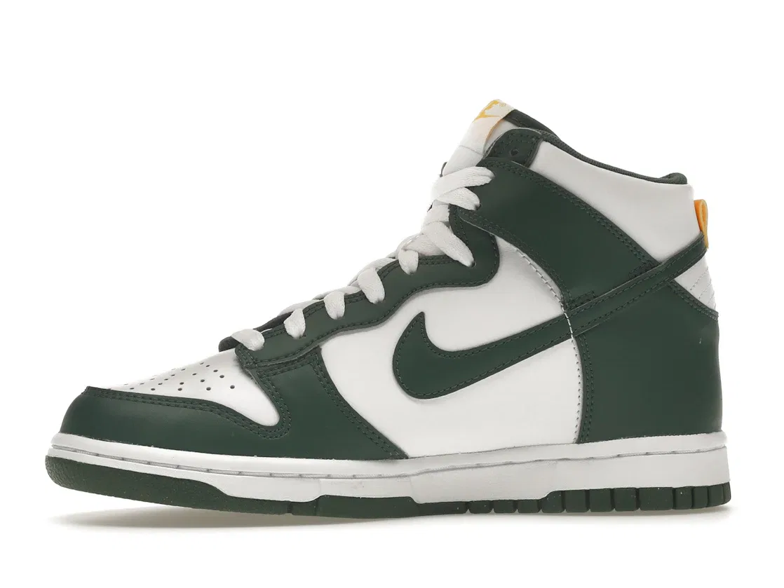 Детские кроссовки высокие с принтом Nike Dunk High Nike, Green/White/University Gold — фото 3