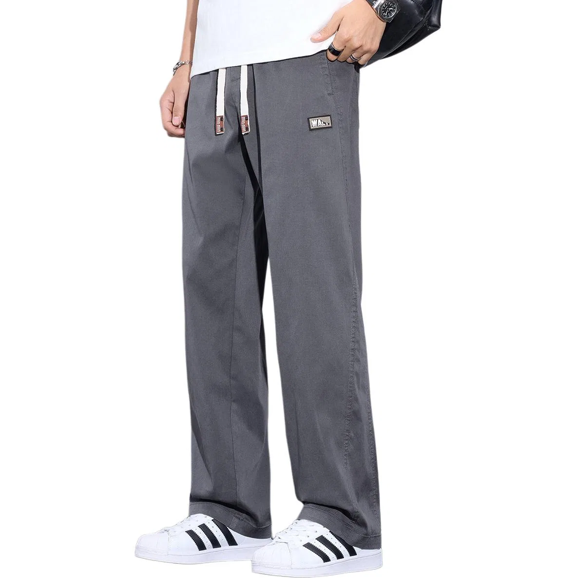 Детские брюки повседневные прямого кроя Tonlion, Medium Gray