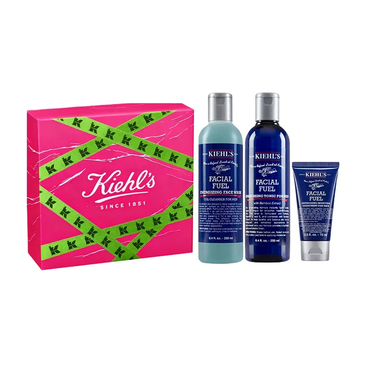 Мужской набор для ухода за кожей Kiehl's, очищающий лосьон 250 мл, тонер 250 мл, лосьон 75 мл