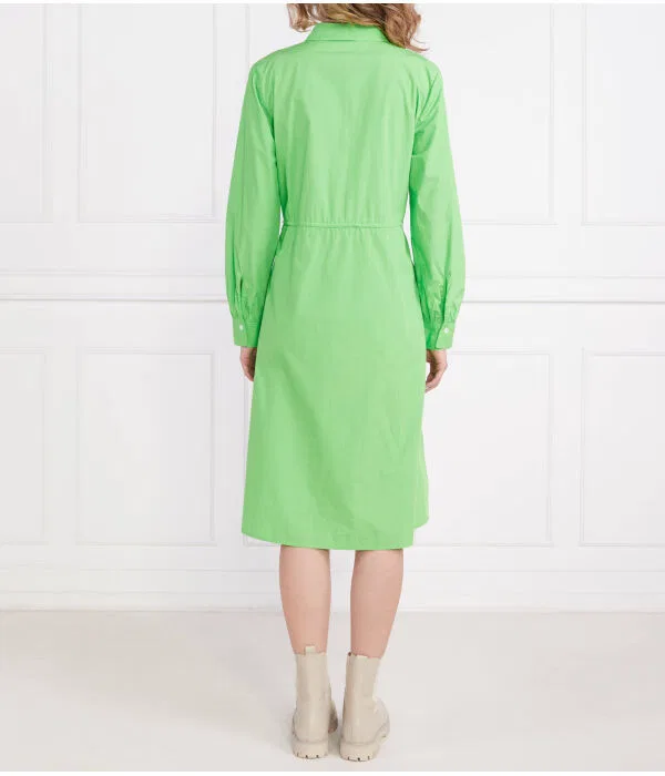 Женское платье миди с длинным рукавом 1985 Knee Dress Tommy Hilfiger, зеленый — фото 4