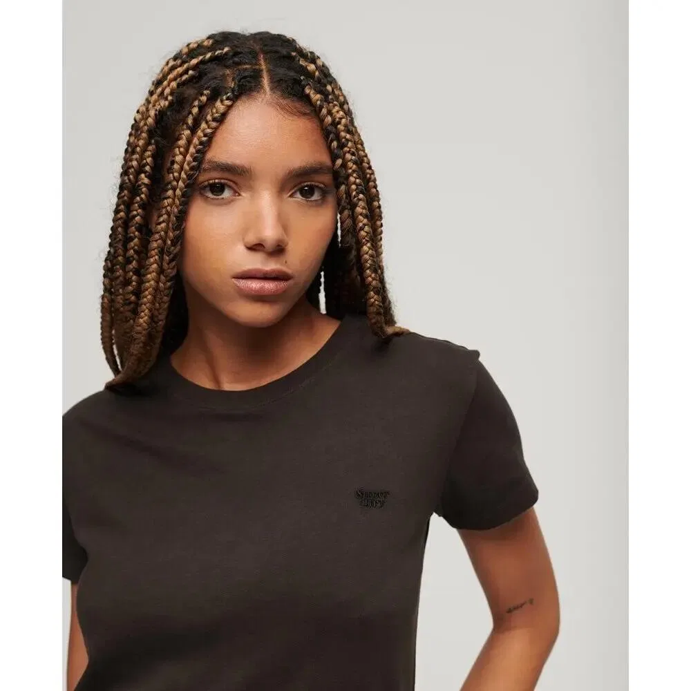Женская футболка с принтом 90er Jahre Logo Superdry Essential Superdry, Schwarz — фото 4