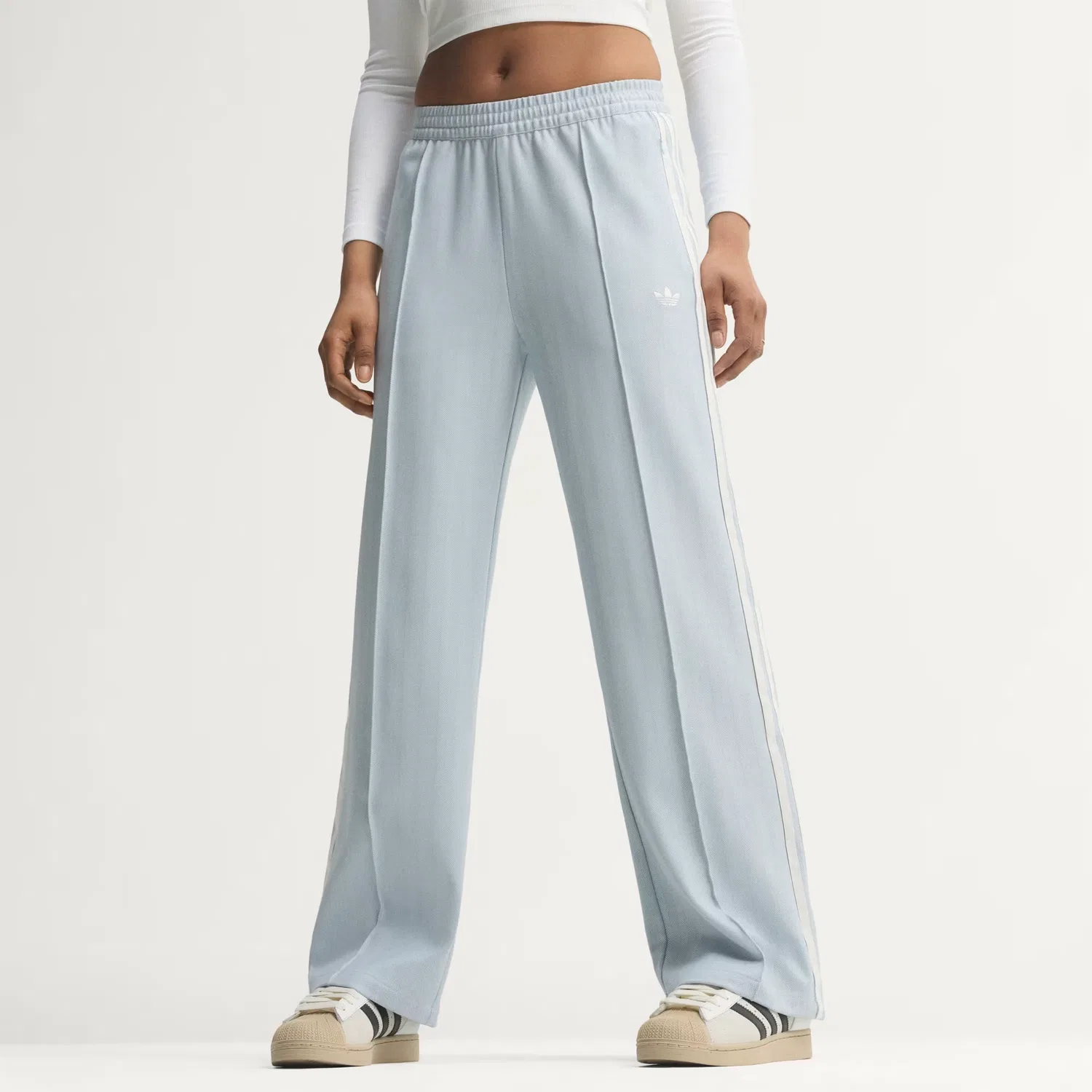 Женские спортивные брюки с фактурной вязкой Trackpant OG Tweed Adidas Originals, Crystal Sky