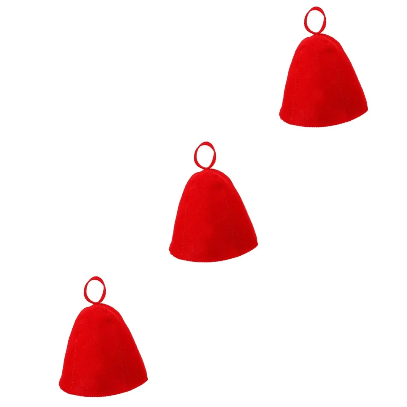Сауна-шапочка FOMIYES из войлока, 3 шт., 30x25x25 см, Красный