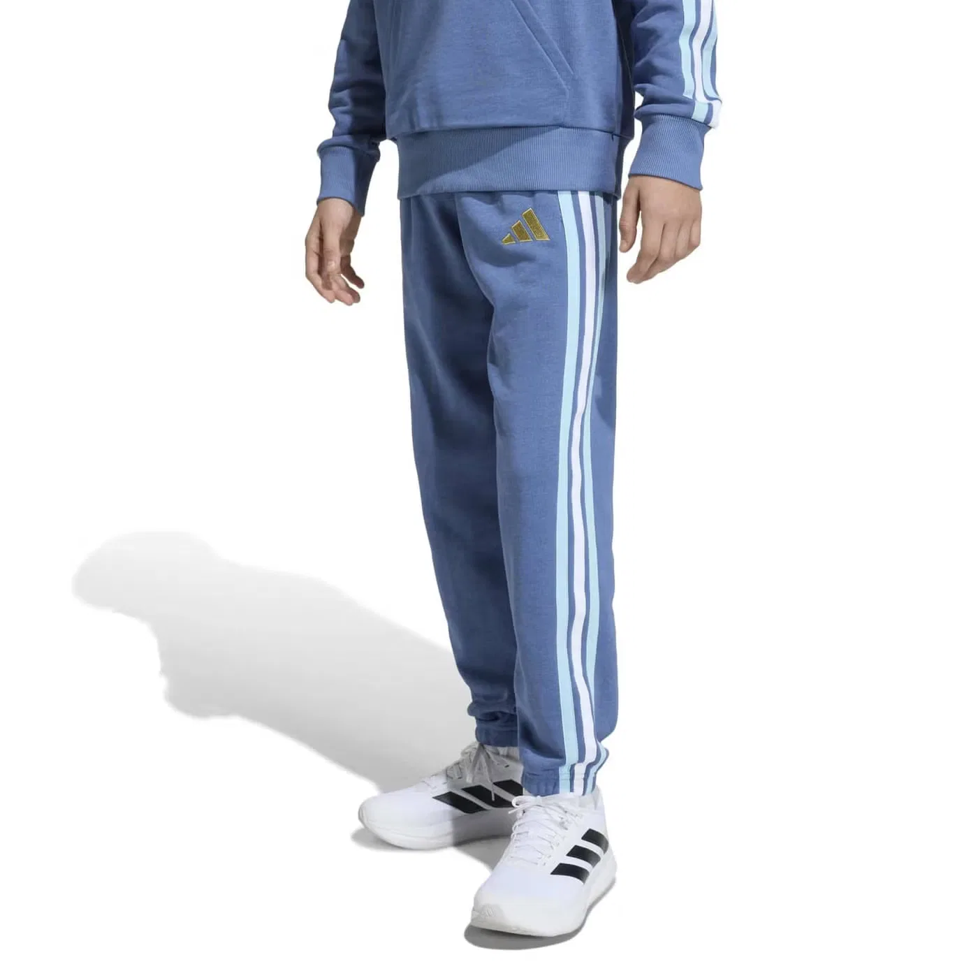 Штаны детские с эластичным поясом Argentina DNA Adidas, голубой — фото 2