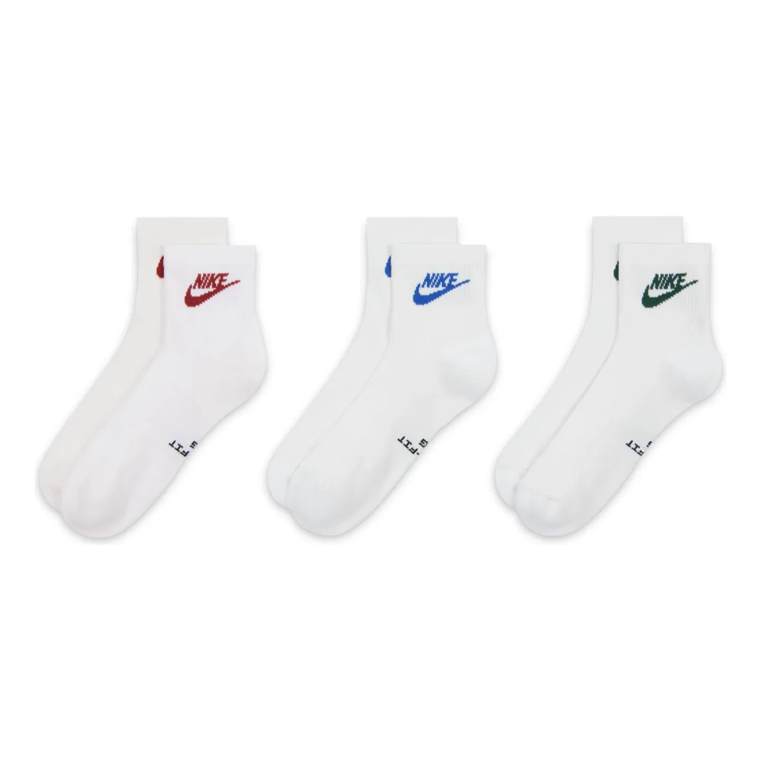 Носки Everyday Elevated Ankle (3 pairs) 'White' Nike, белый