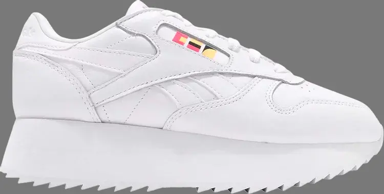

Кроссовки Reebok Wmns Classic Leather Double, белый/красный