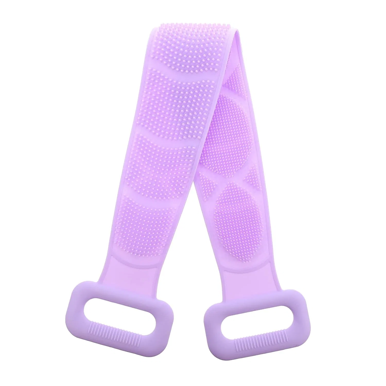 Силиконовое скраб-полотенце для душа FRCOLOR, 72x11.5 см, Purple