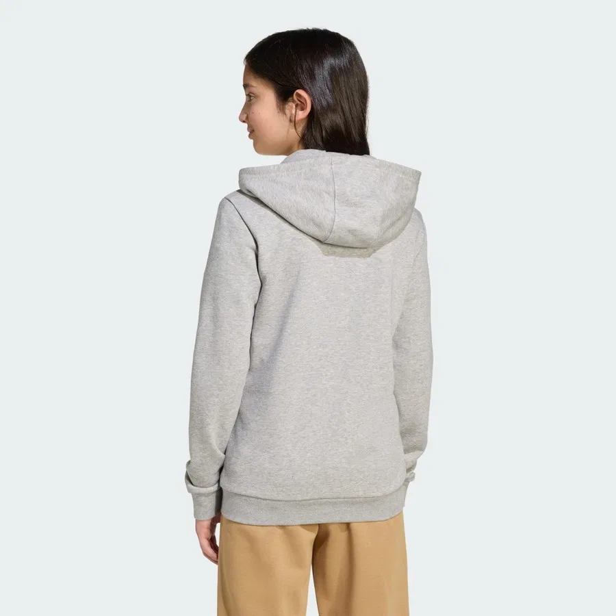 Детский свитшот с капюшоном и молнией Originals JX2790 Full-Zip Hoodie Kids adidas, Серо-белый — фото 4