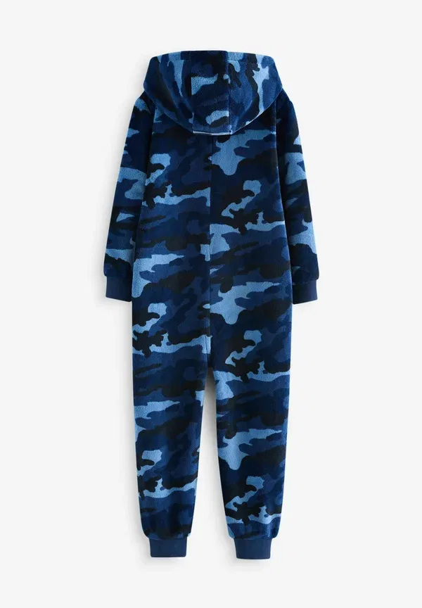 Пижама флисовая All in one-regular fit Next Navy Blue Camouflage, темно-синий — фото 2