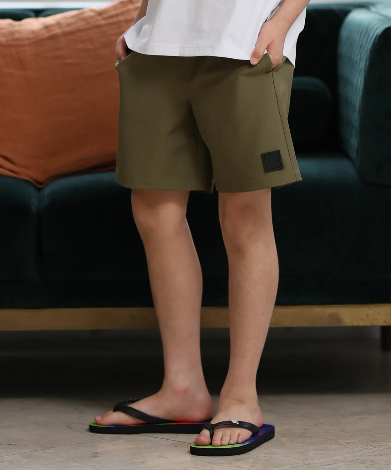 Детские шорты с принтом, модель KD DIVERSE SHORT DC, Khaki