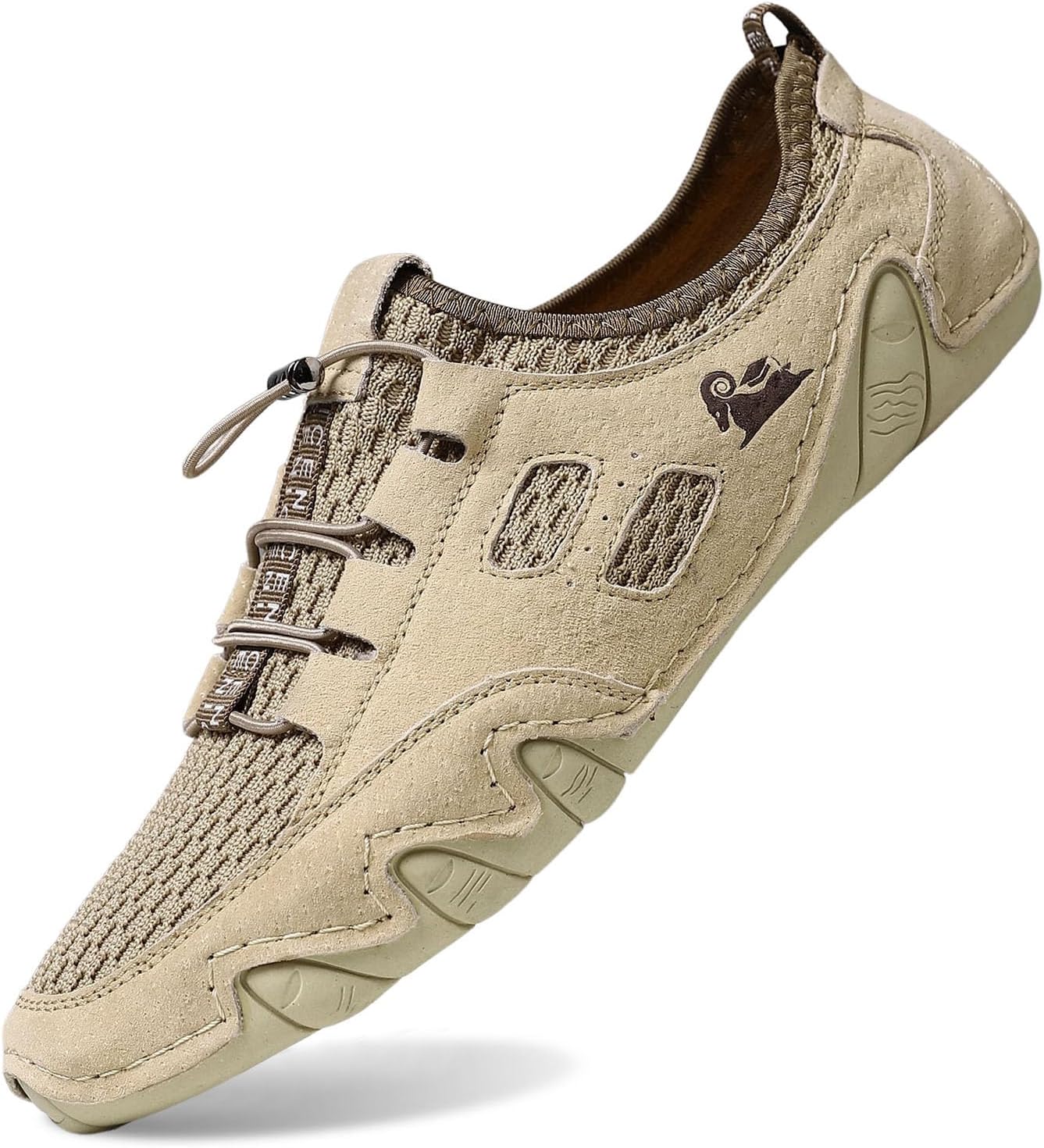 

Мужские легкие дышащие кроссовки без шнурков для ходьбы, для повседневного и спортивного комфорта в любое время года Generic, хаки