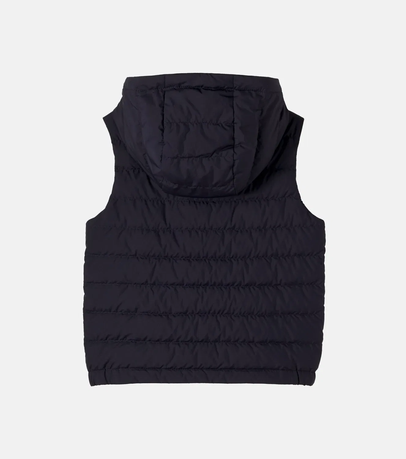 Пуховой жилет с наполнителем из пуха и пера Moncler Enfant, синий — фото 3